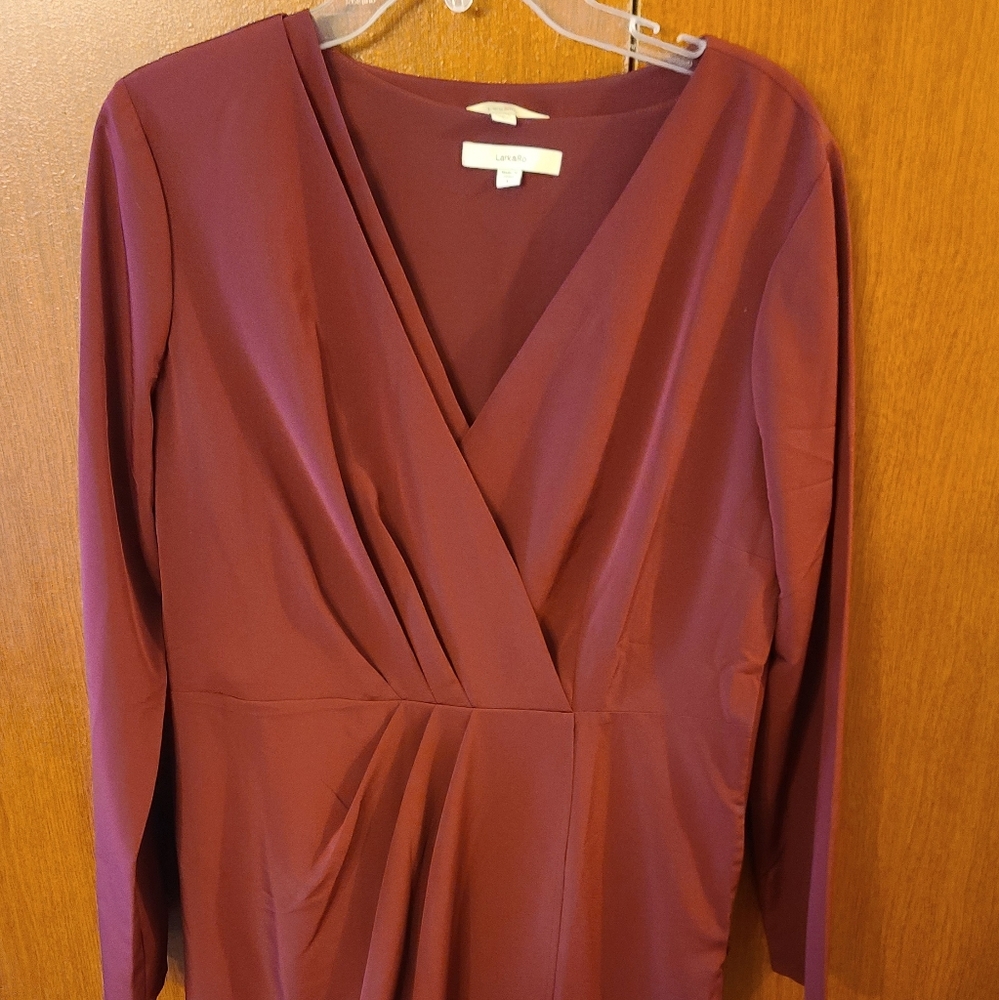 Lark and ro burgundy dress Large